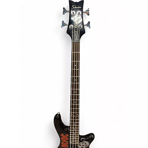 Used Schecter Guitar Research C4 DELUXE 4 BLACK Electric Bass Guitar BLACK - musicians--Friend
