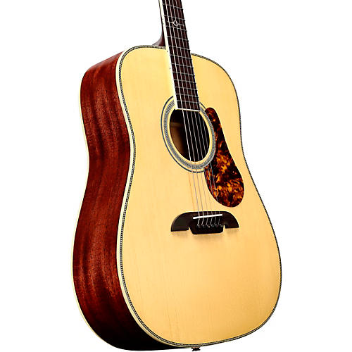 Alvarez MD60E Herringbone Dreadnought Acoustic-Electric Guitar Natural - musicians--Friend