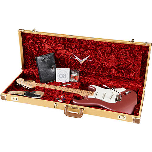 Fender Custom Shop Yngwie Malmsteen Signature Series Stratocaster NOS Maple Fingerboard Electric Guitar Burgundy Mist Metallic - musicians--Friend