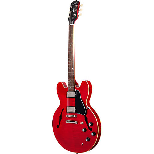 Epiphone ES-335 Figured w/Gibson USA Pickups Semi-Hollow Electric Guitar Cherry - musicians--Friend