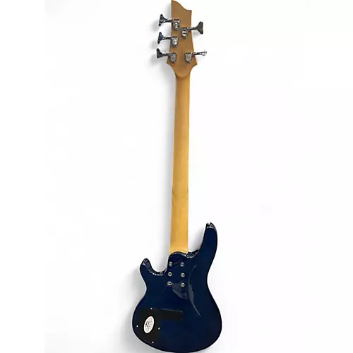 Used Schecter Guitar Research C5 PLUS Blue Electric Bass Guitar Blue - musicians--Friend