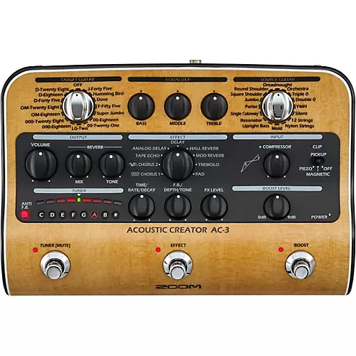 Zoom AC-3 Acoustic Creator Acoustic Multi-Effects Pedal - musicians--Friend