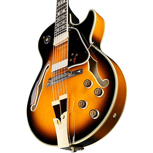 Ibanez GB Series GB10SE George Benson Signature Hollow Body Electric Guitar Brown Sunburst Tortoise Pickguard - musicians--Friend