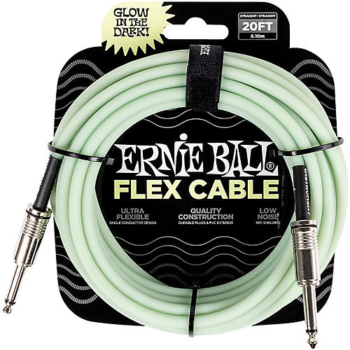 Ernie Ball Flex Glow Instrument Cable Straight/Straight 20 ft. - musicians--Friend