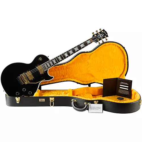 Gibson Custom Les Paul Axcess Custom Floyd Rose Electric Guitar Ebony - musicians--Friend
