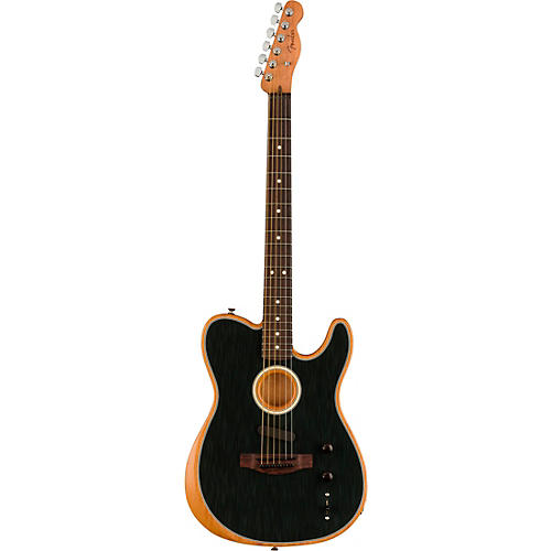 Fender Acoustasonic Player Telecaster Acoustic-Electric Guitar Brushed Black - musicians--Friend