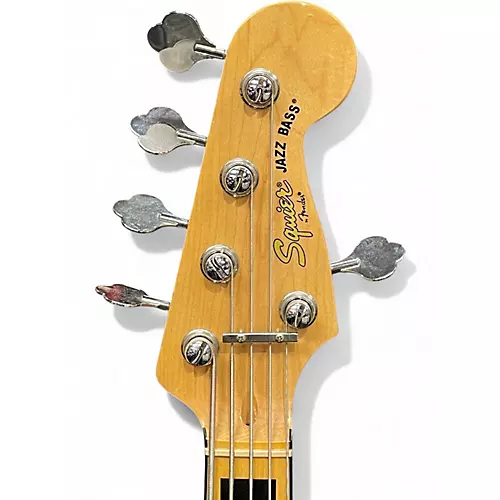 Used Squier Jazz Bass 5 String Maple Electric Bass Guitar Maple - musicians--Friend