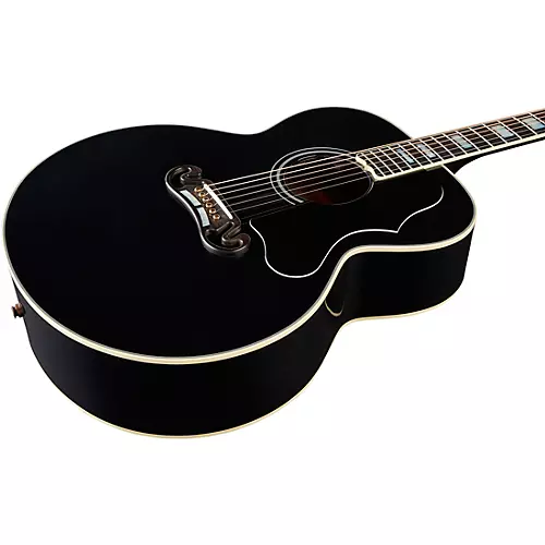 Gibson SJ-200 Custom Acoustic-Electric Guitar Ebony - musicians--Friend