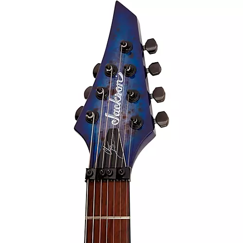 Jackson Pro Series Signature Chris Broderick Soloist 7P 7-String Electric Guitar Transparent Blue - musicians--Friend