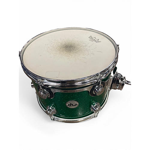 Used DW 3 Piece Collector's Series GREEN GLASS CHROME Drum Kit GREEN GLASS CHROME - musicians--Friend