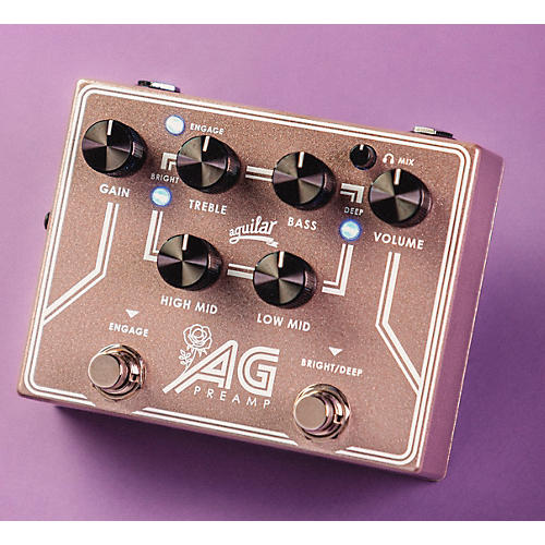 Aguilar AG Preamp for BCAM Bass Effects Pedal Rose Gold - musicians--Friend