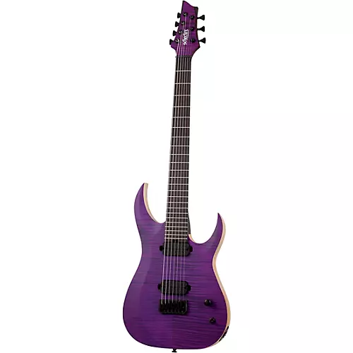 Schecter Guitar Research John Browne Tao-7 Electric Guitar Satin Trans Purple - musicians--Friend