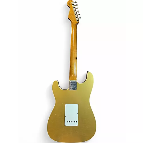 Used 2021 Fender CUSTOM SHOP DOUBLE BOUND STRATOCASTER Aztec Gold Solid Body Electric Guitar Aztec Gold - musicians--Friend