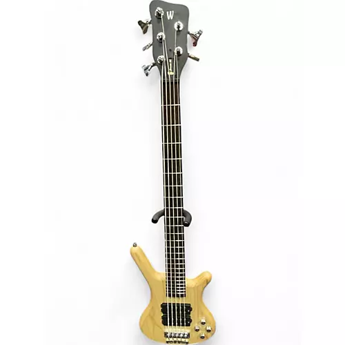 Used RockBass by Warwick CORVETTE $$ 5 STRING Natural Electric Bass Guitar Natural - musicians--Friend
