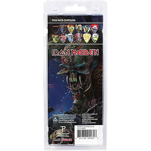 Perri's GUITAR PICKS MED GAUGE IRON MAIDEN ASST 12 Pack - musicians--Friend