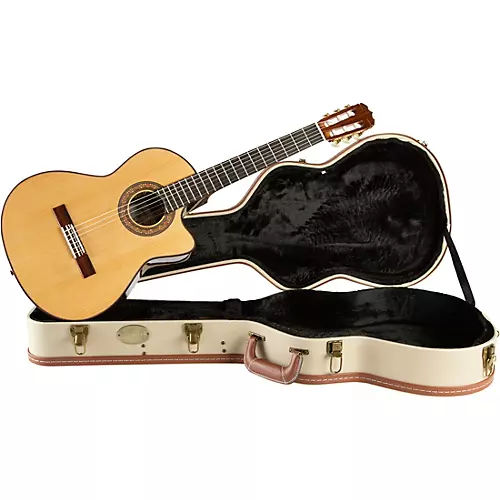 Alvarez Yairi CYM75ce Cutaway Nylon-String Classical Acoustic-Electric Guitar Natural - musicians--Friend