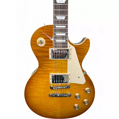 Used 2022 Gibson Les Paul Standard 1960S Neck Honey Burst Solid Body Electric Guitar Honey Burst - musicians--Friend