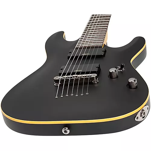 Schecter Guitar Research Demon-7 7-String Electric Guitar Satin Aged Black - musicians--Friend