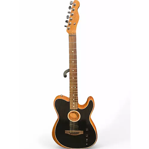 Used Fender Acoustasonic Player Telecaster Brushed Black Acoustic Electric Guitar Brushed Black - musicians--Friend