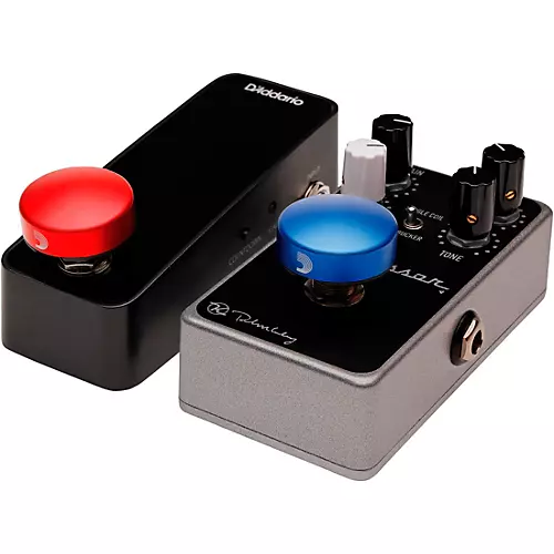 D'Addario XPND Footswitch Topper, Blue/Red 2-Pack - musicians--Friend