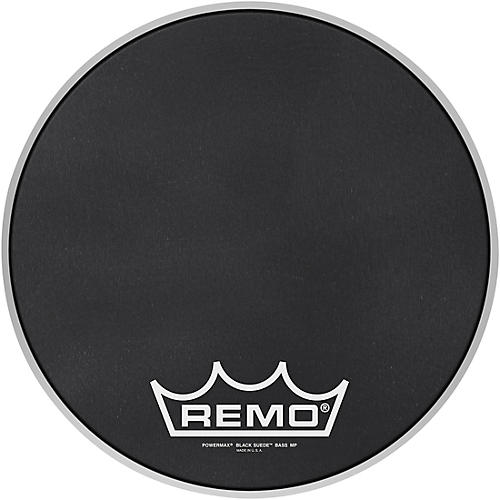 Remo Powermax Black Suede Crimplock Bass Drum Head 20 in. - musicians--Friend