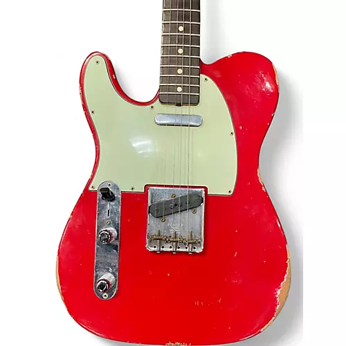 Used 2017 Fender CUSTOM SHOP 1963 TELECASTER RELIC LH Dakota Red Electric Guitar Dakota Red - musicians--Friend