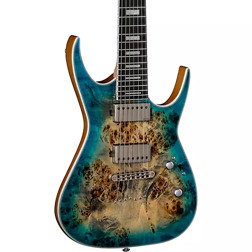 Dean Exile Select Burled Poplar 7-String Electric Guitar Satin Turquoise Burst - musicians--Friend