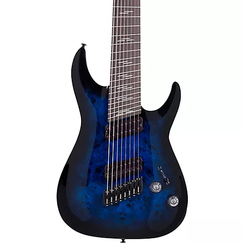 Schecter Guitar Research Omen Elite-8 MS Electric Guitar Charcoal - musicians--Friend
