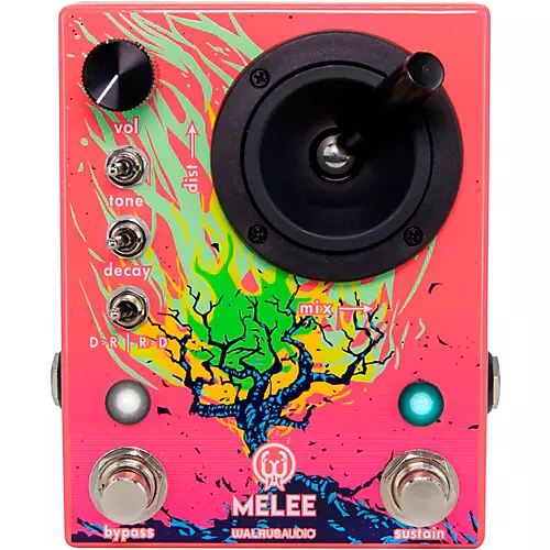 Walrus Audio Melee: Wall of Noise Reverb and Distortion Effects Pedal Pink - musicians--Friend