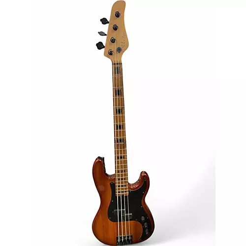 Used Schecter Guitar Research J4 EXOTIC Vintage Sunburst Electric Bass Guitar Vintage Sunburst - musicians--Friend