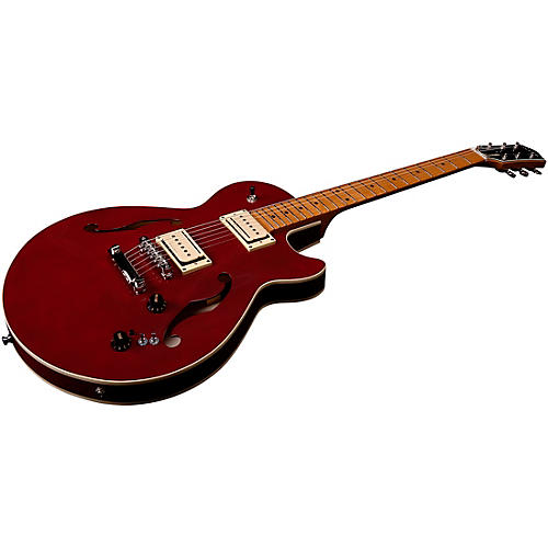 Godin Montreal Premiere Pro Hollowbody Electric Guitar Aztek Red - musicians--Friend