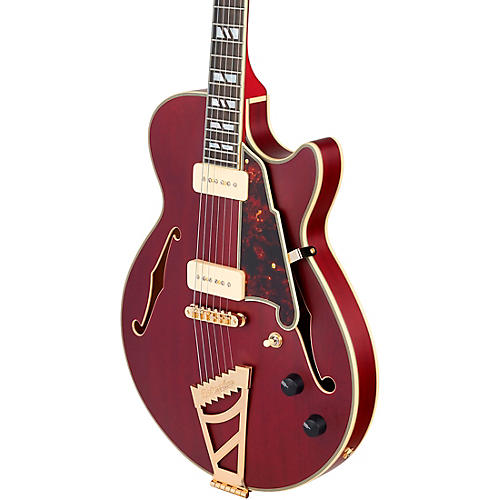 D'Angelico Deluxe Series SS Semi-Hollow Electric Guitar Satin Brown Burst - musicians--Friend