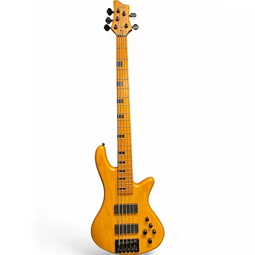 Used Schecter Guitar Research session  Natural Electric Bass Guitar Natural - musicians--Friend