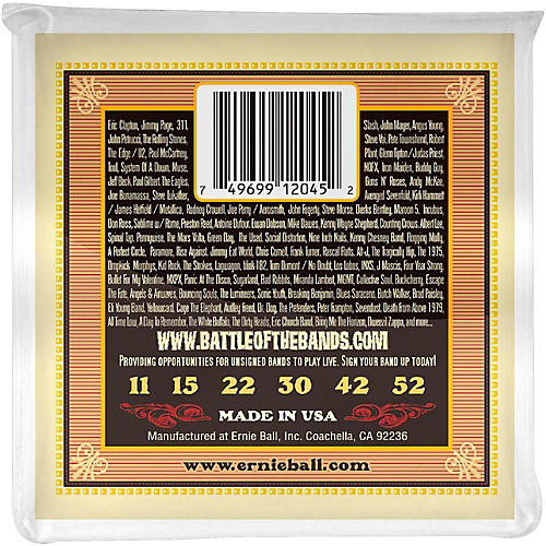 Ernie Ball 2045 Earthwood 80/20 Bronze Silk and Steel Soft Acoustic Guitar Strings - musicians--Friend