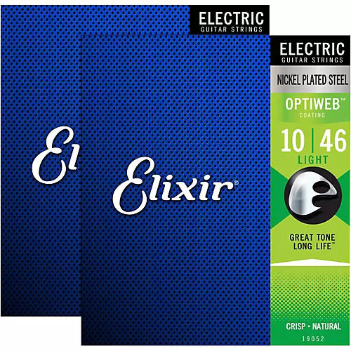 Elixir Electric Guitar Strings With OPTIWEB Coating, Light (.010-.046) 2-Pack - musicians--Friend