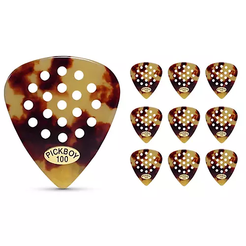 Pick Boy Pos-a-Grip Classic T Shell Cellulose Guitar Picks 1.00 mm 10 Pack - musicians--Friend