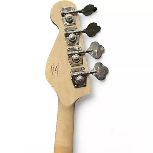 Used 2024 Squier Paranormal Rascal Bass HHa Metallic Black Electric Bass Guitar Metallic Black - musicians--Friend