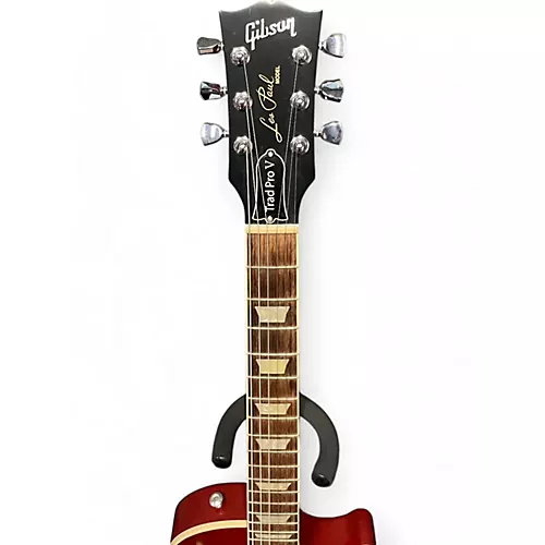 Used Gibson Les Paul Traditional Pro V Satin Cherry Solid Body Electric Guitar Satin Cherry - musicians--Friend