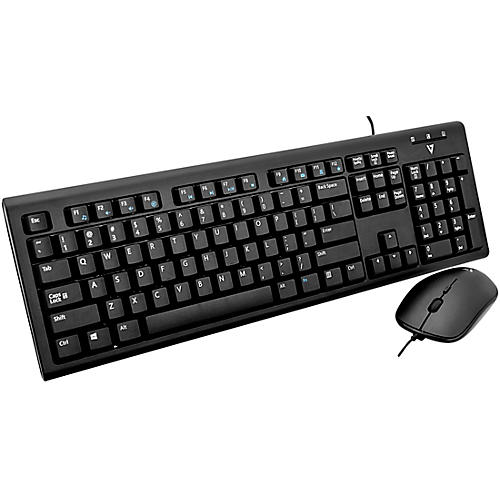 V7 USB Wired Keyboard and Mouse Combo - musicians--Friend