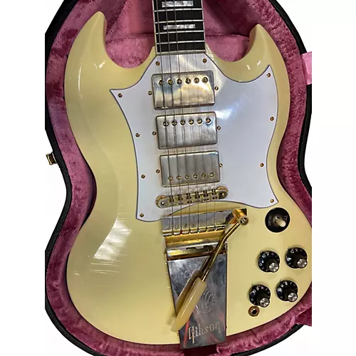 Used 2020 Gibson CUSTOM JIMI HENDRIX 1967 SG Polar White Solid Body Electric Guitar Polar White - musicians--Friend