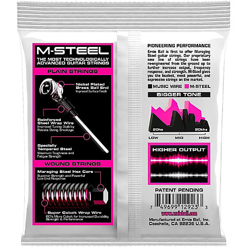 Ernie Ball 2923 M-Steel Super Slinky Electric Guitar Strings - musicians--Friend