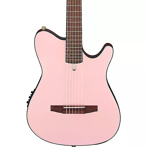 Ibanez FRH10N Nylon-String Acoustic-Electric Guitar Rose Gold Metallic Flat - musicians--Friend