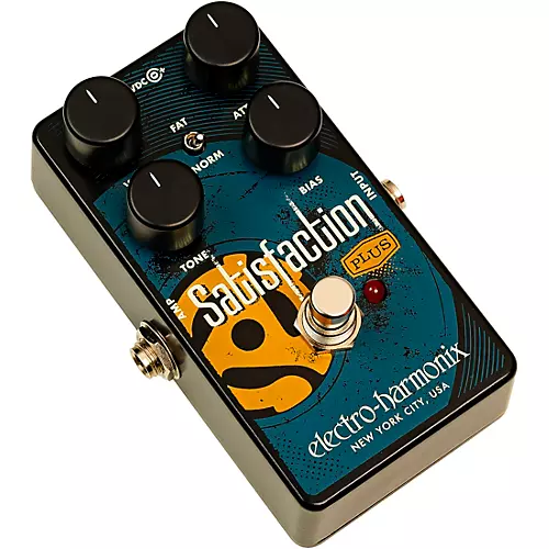Electro-Harmonix Satisfaction Plus Fuzz Effects Pedal Black and Blue - musicians--Friend