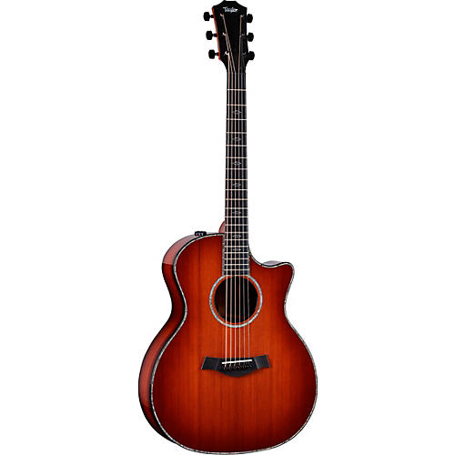 Taylor Custom Sinker Redwood-Red Ironbark Grand Auditorium Acoustic-Electric Guitar Shaded Edge Burst - musicians--Friend
