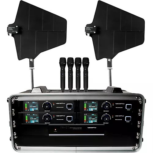 VocoPro BENCHMARK-QUAD-HH 4-channel True Diversity Handheld Mic System, 902-927.20mHz - musicians--Friend