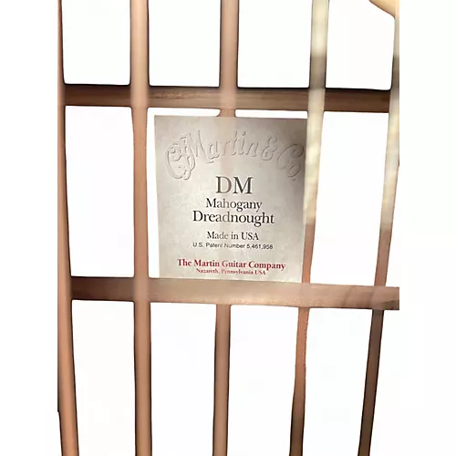 Used Martin DM Mahogany Natural Acoustic Guitar Natural - musicians--Friend