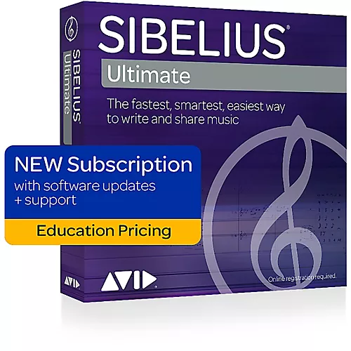 Avid Sibelius Ultimate NEW 1-Year Subscription with Updates + Support for Students/Teachers (Download) - musicians--Friend