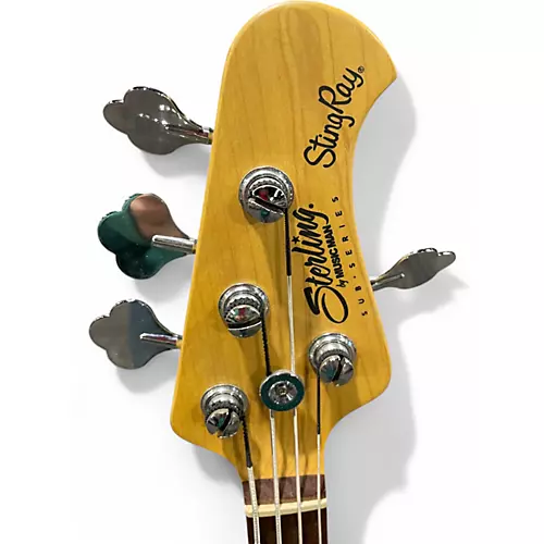 Used Sterling by Music Man sting ray Cream Electric Bass Guitar Cream - musicians--Friend