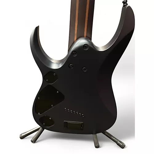 Used 2020s Ibanez RGA71AL Axion Label 7 String Black Aurora Burst Solid Body Electric Guitar Black Aurora Burst - musicians--Friend