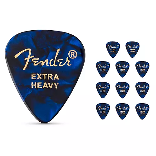 Fender 351 Premium Celluloid Guitar Picks 12-Pack Purple Moto X-Heavy - musicians--Friend